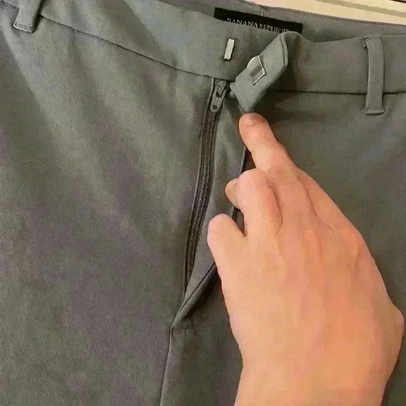 Banana Republic SCULPTED BOOTCUT PANT Stretch Size 12 P Grey - Picture 5 of 12